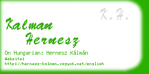 kalman hernesz business card