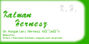 kalman hernesz business card
